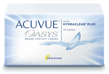 ACUVUE OASYS Kontaktlinsen – 2-Wochen-Linsen für Tag und Nacht mit -2,75 dpt und BC 8.8 – UV Schutz, Austrocknungsschutz & extrem Komfortables Tragegefühl – 24 Linsen