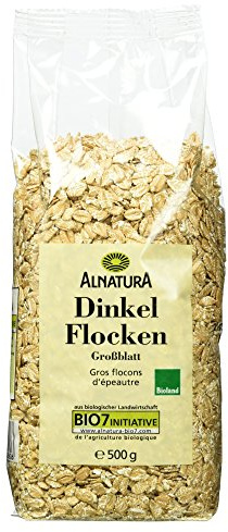 Alnatura Bio Dinkelflocken Großblatt, 6er Pack (6 x 500 g)
