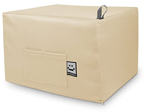HAPPERS Puff Cama Auxiliar Confort Convertible 2 en 1 | Colchón Plegable para Invitados | Funda Lavable | para Salón o Dormitorio | Futón 195 x 130 cm - Crudo
