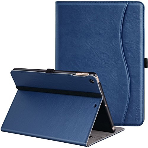 ZtotopCases Hülle für iPad 9.7 Zoll 2018/2017(6./5.Generation)/iPad Air 2/Air 1, Premium Kunstleder Leichte Schutzhülle Case Cover für iPad 5/6/Air 2/Air 1,mit Auto Schlaf/Wach Funktion, Blau
