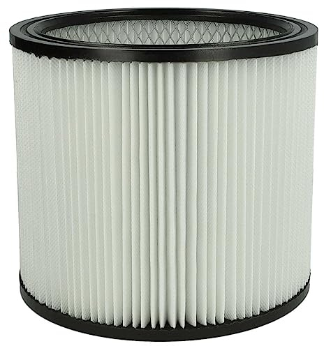 vhbw 1x Faltenfilter kompatibel mit ShopVac Pro 30 PW | 1300 Inox, 1300, 30, Super 30 Staubsauger - Patronenfilter, Schwarz Weiß