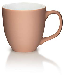 Mahlwerck Jumbotasse, Große Porzellan-Kaffeetasse mit matter Oberfläche, in Soft-Caramel, 400ml