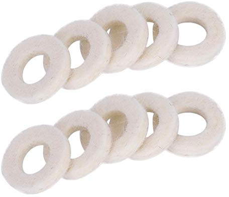 Felt Trumpet Valve, 10pcs Trumpet Piston Valve Repair Kit Exquisite Felt Washers Cushion Washers Cork Pad Set Musical Parts Trumpet Valve Replacement Parts for Storage and Transport