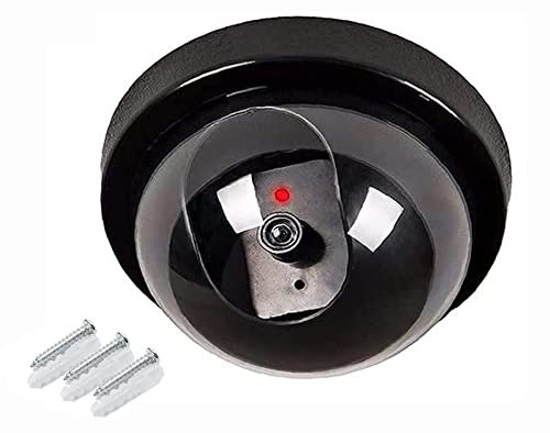 DISCORAMA TELECAMERA SORVEGLIANZA FINTA DOME, FINTA TELECAMERA DI SICUREZZA CON LED LAMPEGGIANTE, ANTIFURTO DI SICUREZZA DUMMY CAMERA (1)