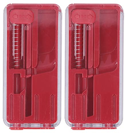 Zerodis Distributeur de Perles D'explosion de Cigarettes, Poussoirs de Capsule Rafraîchissants Portables avec Ressort à Mémoire DIY Flavors Ball Cigarette Filter pour Fumer (Rouge)