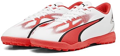 PUMA Ultra Play Tt Fußballschuh für Herren, Puma White PUMA Schwarze Feuer-Orchidee, 43 EU