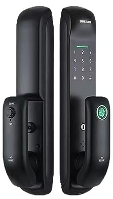 Cerradura de Puerta Inteligente Tuya con WiFi, Bloqueo biométrico de Huellas Dactilares, Panel Esmerilado, contraseña Digital, Tarjeta IC, desbloqueo de Aplicaciones, Bloqueo electrónico automático (