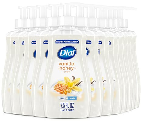 Dial Liquid Hand Soap, Vanilla Honey, 7.5 fl oz, Pack of 12