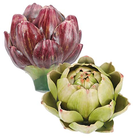 TOPBATHY 2st Artischocke Künstliche Lebensechte Artischocken Blumenschmuck Kunststoff Künstliche Artischocken Artischocke Kunststoff Kunstgemüse Seidenblume Gefälschtes Gemüse Pflanze