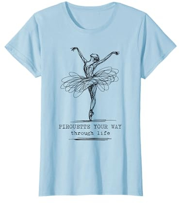Inspirierende Ballett Zitate Bekleidung Damen Ballettliebhaber Balletttänzer Weiß X-Small Klassisch T-Shirt Klassisch geschnitten Halbarm Rundhals-Ausschnitt Polyester 100%