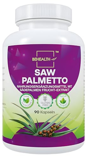Saw Palmetto 320 mg Kapseln – Pflanzliche Rezeptur für Männer – Ohne künstliche Zusatzstoffe – 90 Kapseln – Laborgeprüft – Hergestellt in der EU