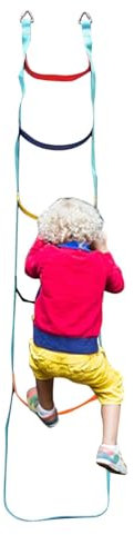COMFOLIVING Échelle de corde, échelle d'arbre | Échelle de corde oscillante colorée avec boucles en acier inoxydable, pour chemins d'obstacles, balançoire d'arbre en corde d'escalade pour