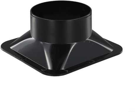 Connettore per condotto con flangia, condotto rotondo in PVC, tubo di ventilazione, connettore di riduzione del tubo del condotto, connettore per condotto flangia quadrata (160 #)