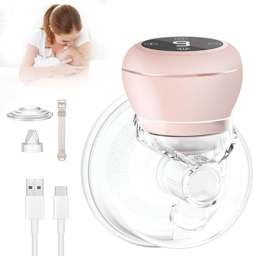 Unipampa Milchpumpe Elektrisch 3 Modi 9 Stufen, Elektrische Milchpumpe, Freihändig Milchpumpe Elektrisch Tragbar, Handsfree Milchpumpe tragbare LED-Display, BPA-freie, Geräuscharm und Schmerzlo