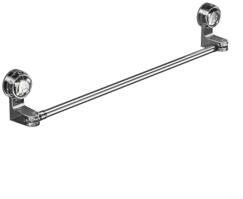 Barra portasciugamani per bagno, regolabile da 30 a 100 cm, con ventosa, montaggio a parete, decorazione moderna per la casa, supporto doccia per piastrelle in vetro specchio (30-60 cm)