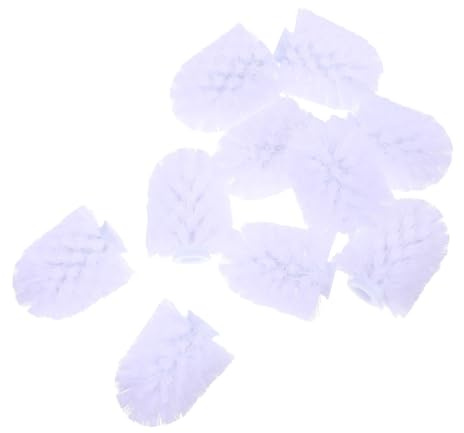 MUELODSIC 10piezas Cabezal De Cepillo De Inodoro De Repuesto De Escobilla De Baño Repuestos De Escobilla De Baño De Cerdas Densas y Rígidas para Uso y Públicos