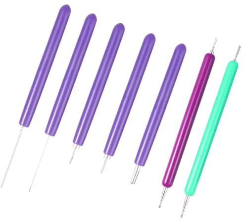 SMASOLO Set per Quilling di Carta 7 Pezzi Penne Ad Ago Singolo e Doppio per Kit Fai da Te Creativo e Strumenti per Lavorazione Artigianale, per Appassionati di Quilling e Regali Creativi