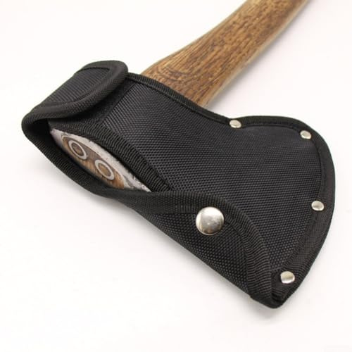 Gdfnmogo Axe Head Sheath Holster for 1.25lb Hatchet, Heavy Duty Nylon Blade Cover with Double Snap, Protective Tool Belt Pouch for Camping Hiking Outdoor Work(SMALL)
