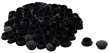 sourcing map 100 Stück Pfostenkappe Lamellenstopfen Plastik 12mm AD Abdeckkappen Lochkappen Stopfen Verschlußstopfen