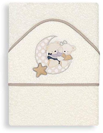 Interbaby Asciugamano con cappuccio per neonato OSITO AMOROSO in beige - 560 g