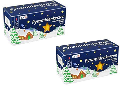 Ebersbacher Kerzenfabrik GmbH EWA raumbox Kerzen PYRAMIDENKERZEN Natur für Advents- & Weihnachtspyramiden | 100 Stück