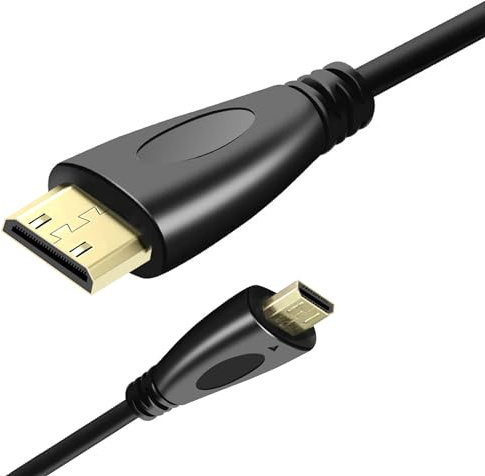 Micro-HDMI-auf-Mini-HDMI-Kabel 4K-Hochgeschwindigkeits-Adapterkabel für Audio-Video-Signalübertragung, Kompatibel Mit Kamera-Tablet-Monitor