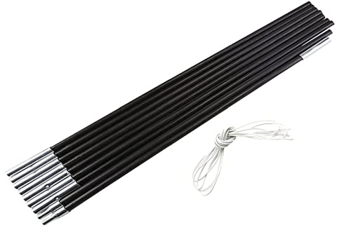 Trintion Zeltstange 4.5m Verstellbarer Universal Markisenrahmen Kit Zeltstangen Fiberglas Ersatz Zeltgestänge Glasfaser Ersatzstab für Outdoor Camping Support