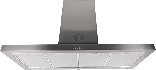 GURARI sombrero de pared 118 120 IS, sombrero de cocina 120 cm, 1000m³/h, 3 niveles, sombrero extractor, sombrero, sombrero de escape, sombrero de recirculación, LED