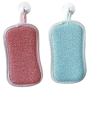 QTANZIQI Mikrofaser-Küchenreinigungsschwämme - 2er-Set, ideal für die Reinigung von Topf, Schüssel und Geschirr, Badreinigungswerkzeug
