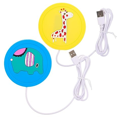 CORHAD 2pezzi Scaldabicchieri Isolante Per Tè e Latte Cuscinetto Scaldabicchieri Ricarica Usb Mantiene La Bevanda Temperatura Costante Compatto e Leggero Adatto Tazze in Inossidabile Cont