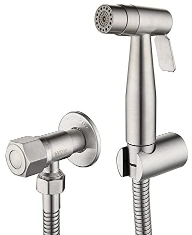 Pulvérisateur de bidet à main pour cuvette de toilette, en acier inoxydable multifonction 2 modes, poignée pressurisée, pulvérisateur de toilette, salle de bain, kit de douche de nettoyage de cuvett