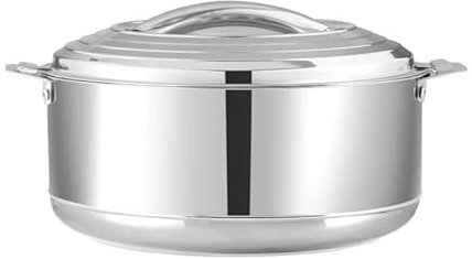 Stainless Steel Hot Cold Food Insulated Casserole Double Wall Hot Pot (Capacity 4000ml)