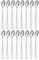 16PCS Cuillères à Latte Macchiato, 19.5cm Argent Cuillère à Glace à Long Manche, Acier Inoxydable Cuillère à Café Long Manche, Cuillère à Long Manche Pour Dessert Crème Glacée Latte Café