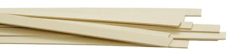 Residuos de tiras de madera contrachapada de 5 mm - Tiras de 100 cm de longitud - Corte de tiras de madera contrachapada de 5 mm de espesor en madera de sauce - Individuales o en conjunto - Decoración