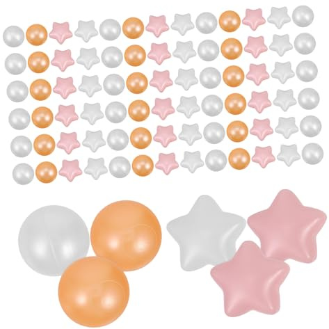 LRXIYODE 100 Stück Bunte Poolspielbälle Aus Weichem Kunststoff Für Kinder Babys Runde Plastikbälle Mit Perlglanz Effekt Spielbälle Für Bällebad Laufstall Party