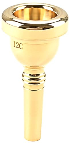 DECOMELODY Bocchino All'usura per 12c in Metallo Professionale Oro Tromba Accessorio Resistente Superficie Liscia Strumento Musicale per Trombettisti
