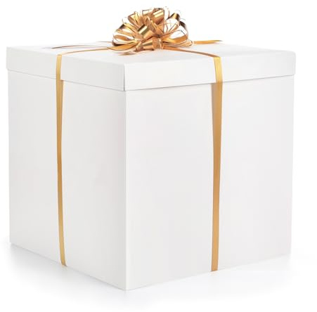 Kolldenn Extra große Geschenkbox mit Deckel, riesige Geschenkbox für Geschlechtsoffenbarung, große Geschenke mit Schleifen und Bändern für Geburtstage, besondere Feiern, Jubiläen, Hochzeiten, Partys