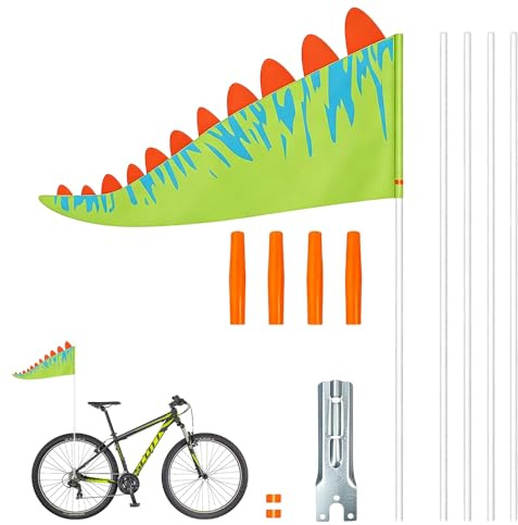 KQWVZ Cykelvimpel, barncykelflagga med hållare, justerbar vimpel 30–150 cm, säkerhetsflagga, triangulär säkerhetsflagga för barn, ditt mönster
