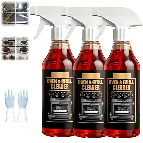 Detergente per Forni Potente (Heavy Duty), Novità 2026: Spray Pulitore per Forni e Griglie, Formula ad Azione Rapida per Microonde, Friggitrici ad Aria, Forni, Griglie e BBQ – 100 ml (3Pezzo)