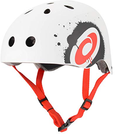 Osprey Bike Helmet | Adjustable Skateboarding, Scooter and BMX High Impact Helmet, Multiple Colours, White