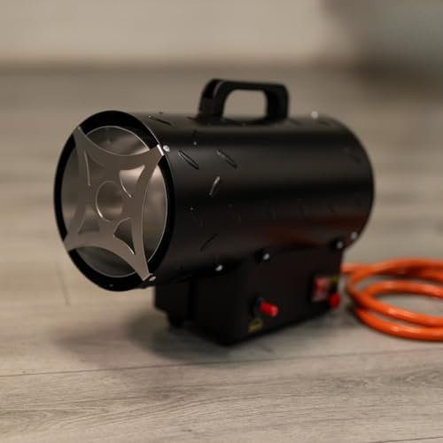 Garden Mile 15kW LPG Industrial Gas Space Heater Powerful 51,000 BTU/hr Portable Heating Blower with 240V/50Hz BS Plug Energy Efficient Workshop Garage or Commercial Room Heater