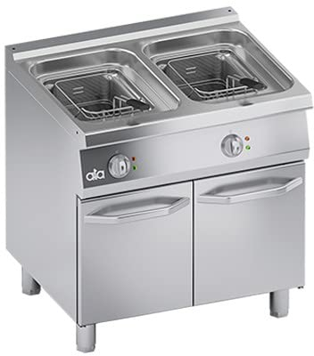 Friggitrice elettrica professionale 2 vasche litri 10 cm 80x70x85 RS3643