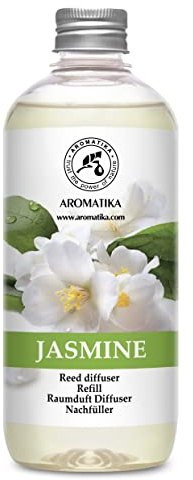 Raumduft Nachfüllflasche Jasmin 500 ml - Raumerfrischer - Frischer und Langanhaltender Raumduft - Aroma Diffuser - Aromatherapie - Blumenaroma - Zimmerduft - Lufterfrischer für Raum - Zuhause - Büro