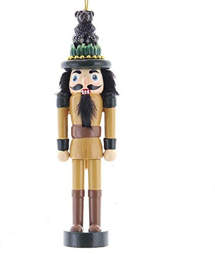 Kurt Adler HA0511 Nötknäpparen ornament och skärmar, tillverkad av massivt trä, 15 cm