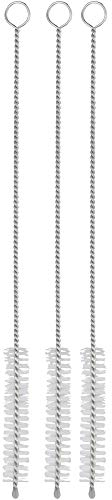WMF Baric Strohhalm Bürste 3 Stück, 20 cm, Reinigungsbürste für Trinkhalme, Metallstrohhalme, Glasstrohalme, Milchschlauchbürste, Shisha Bürste