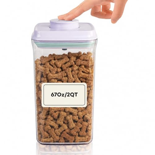 iChewie - BopTop (1 Pieza) Contenedor Hermético de Almacenamiento de Alimentos - Envase de Sellado Mecánico de Silicona – Apilable, Libre de BPA - 2000ml