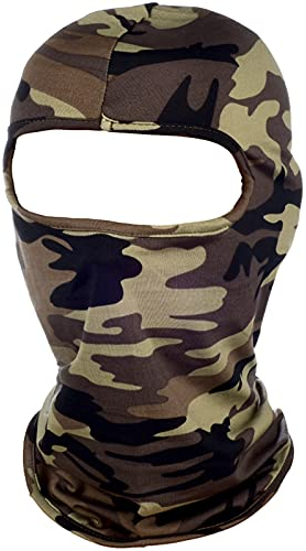fuinloth Sturmhauben, Gesichtshaube, Skimaske, Hals Gaiter, UV-Schutz, Motorrad- und Fahrrad-Gesichtsmaske, Balaclavas für Herren/Damen Camouflage