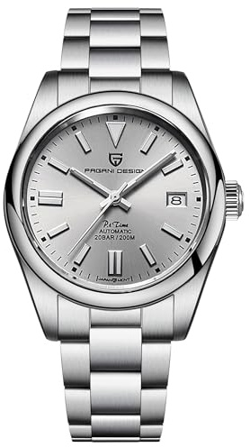 Pagani Design Herren Uhr Analog Japanisches Automatikwerk NH35 mit Edelstahl Armband PD1690