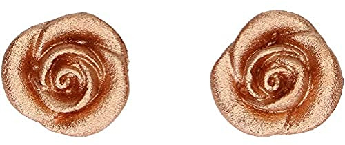 FunCakes Marzipan Dekorationen Rosen Bronze-Gold: Gebrauchsfertig für die Kuchendekoration, perfekt für Cupcakes, Muffins und mehr, glutenfrei zertifiziert, Set / 6