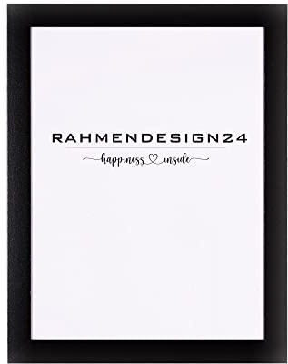 Rahmendesign24 Bilderrahmen Milano 30x60 Schwarz (hochglanz) Fotorahmen, Wechselrahmen, Posterrahmen, Puzzlerahmen